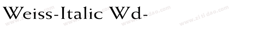 Weiss-Italic Wd字体转换